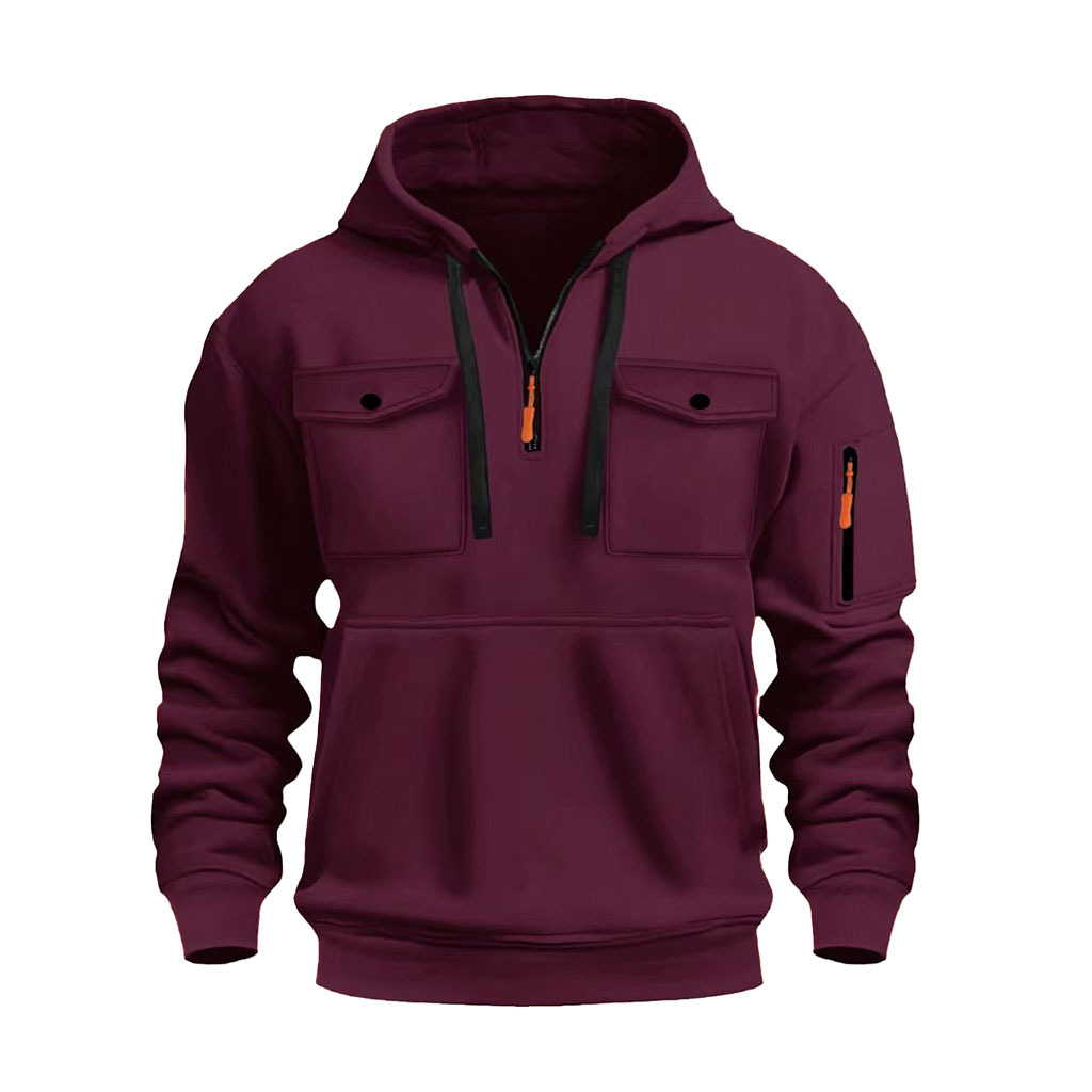 Men's Zip-up Hoodie With Multiple Pockets — photo 10
