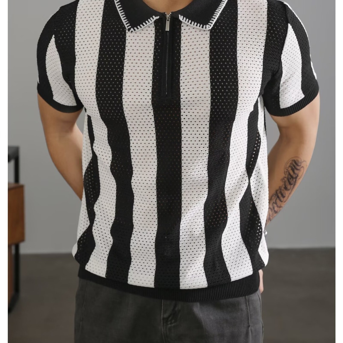 Lapel-collar Business Paul Men's Summer T-shirt For Men — photo 3