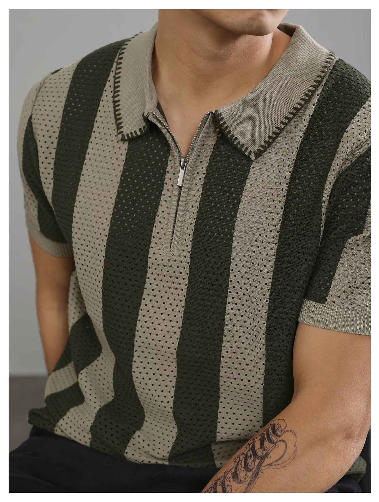 Lapel-collar Business Paul Men's Summer T-shirt For Men — photo 4