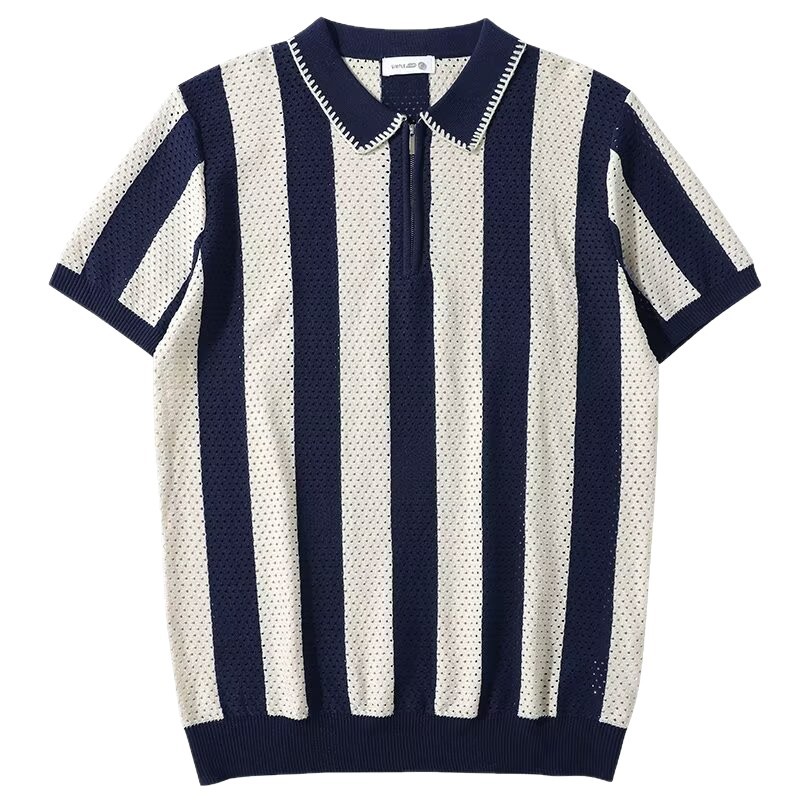Lapel-collar Business Paul Men's Summer T-shirt For Men — photo 6
