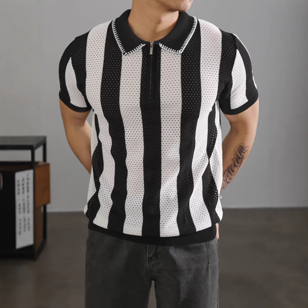 Lapel-collar Business Paul Men's Summer T-shirt For Men — photo 7