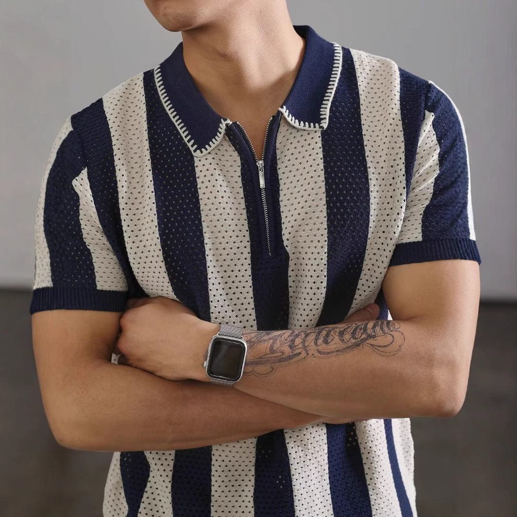 Lapel-collar Business Paul Men's Summer T-shirt For Men — photo 8