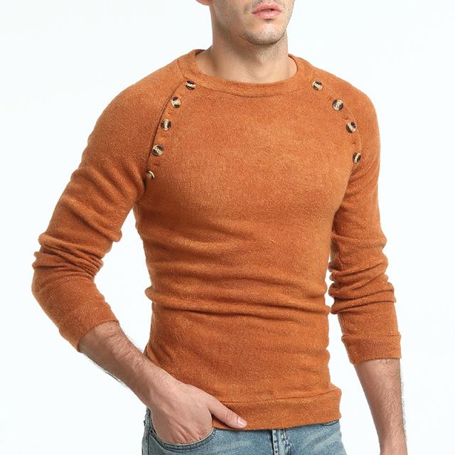 Men Button Splicing Sweater — photo 4