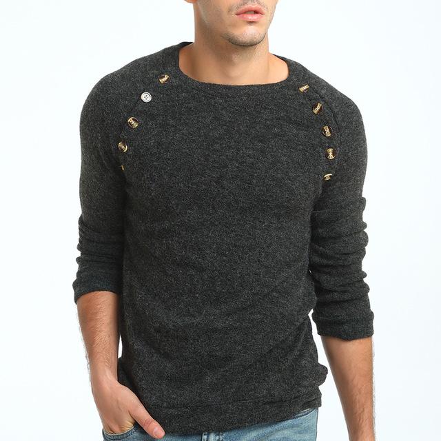 Men Button Splicing Sweater — photo 5