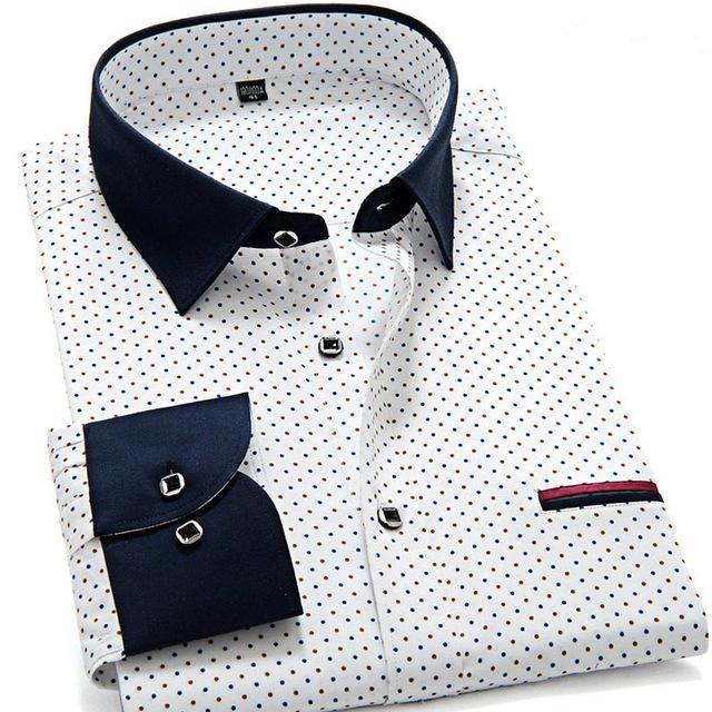 Turn-Down Collar Polka Dot Print Casual Shirt — photo 3