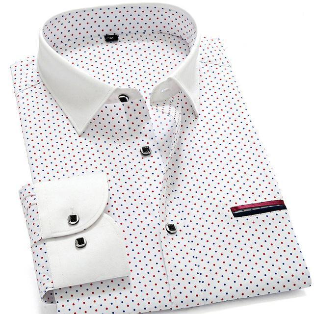 Turn-Down Collar Polka Dot Print Casual Shirt — photo 4