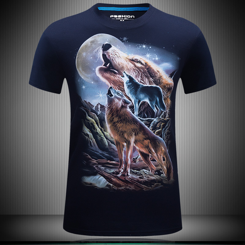 Cool Wolf 3D Design Tshirt — photo 3