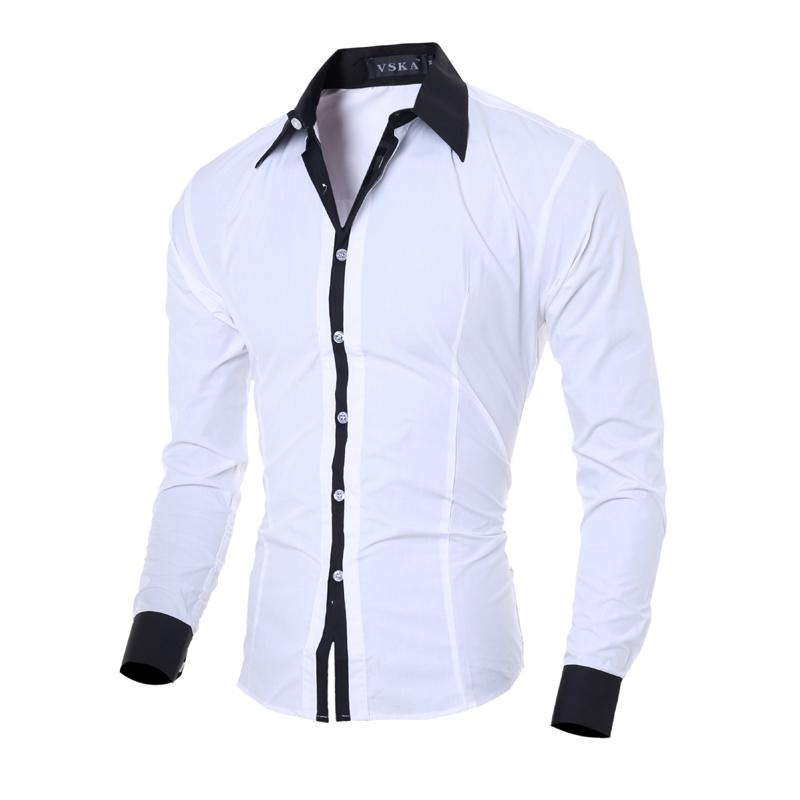 Mens Casual Long Sleeve Slim Fit Shirts — photo 3