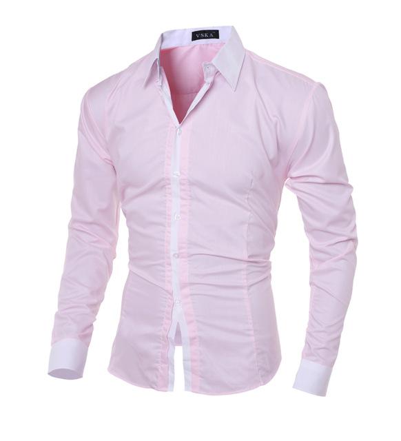 Mens Casual Long Sleeve Slim Fit Shirts — photo 4