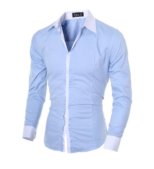 Mens Casual Long Sleeve Slim Fit Shirts — photo 6
