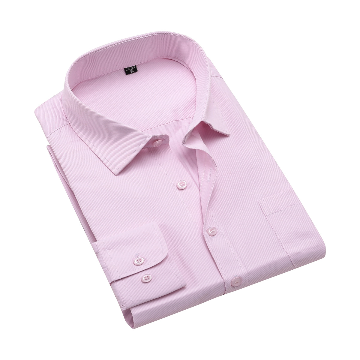 New winter men's shirt white denim dress slim wrinkle free shirt business occupation with male work — photo 5