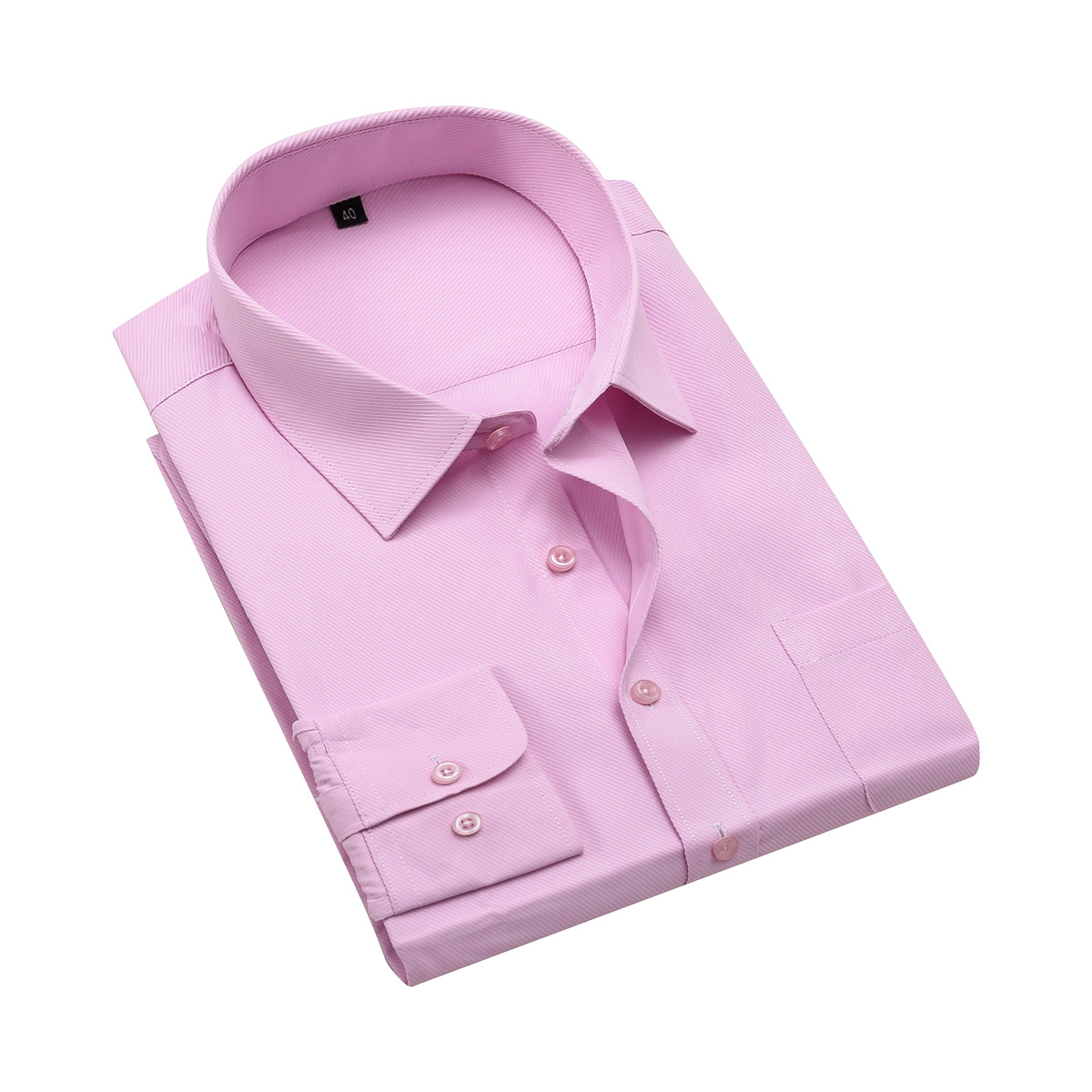 New winter men's shirt white denim dress slim wrinkle free shirt business occupation with male work — photo 6