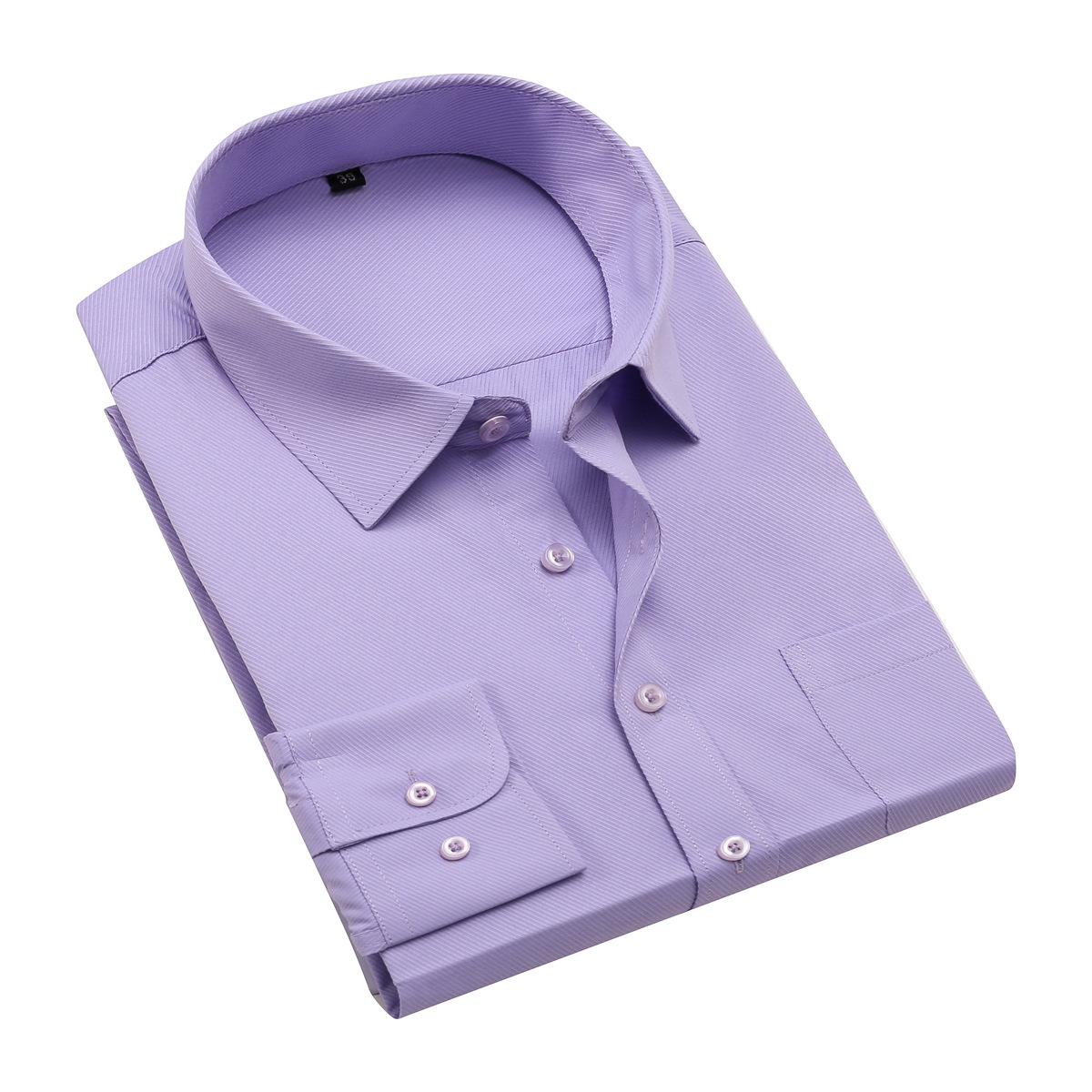 New winter men's shirt white denim dress slim wrinkle free shirt business occupation with male work — photo 8