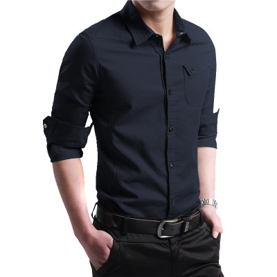 Spring Men's Shirts, Long Sleeves, Pure Cotton, Oxford Spun Shirts, Young Men's Business, Inch Inch Shirts, Korean Style — photo 4