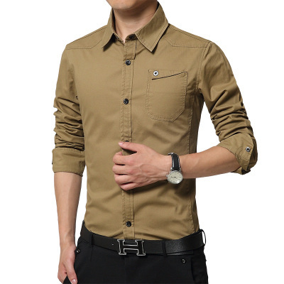 Spring Men's Shirts, Long Sleeves, Pure Cotton, Oxford Spun Shirts, Young Men's Business, Inch Inch Shirts, Korean Style — photo 5