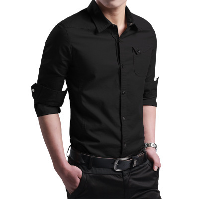 Spring Men's Shirts, Long Sleeves, Pure Cotton, Oxford Spun Shirts, Young Men's Business, Inch Inch Shirts, Korean Style — photo 8